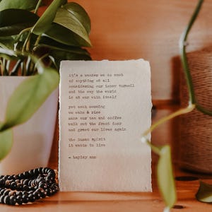 Human Spirit | Typewritten Poetry Print