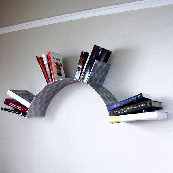 Sun Wall Bookshelf- Engine Turned