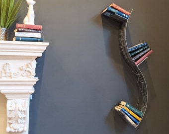 Vertical Curvy Bookshelf - Small