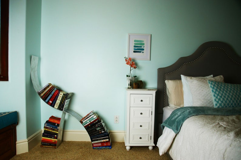 Leaning Metal Bookshelf Wall Mounted Etsy