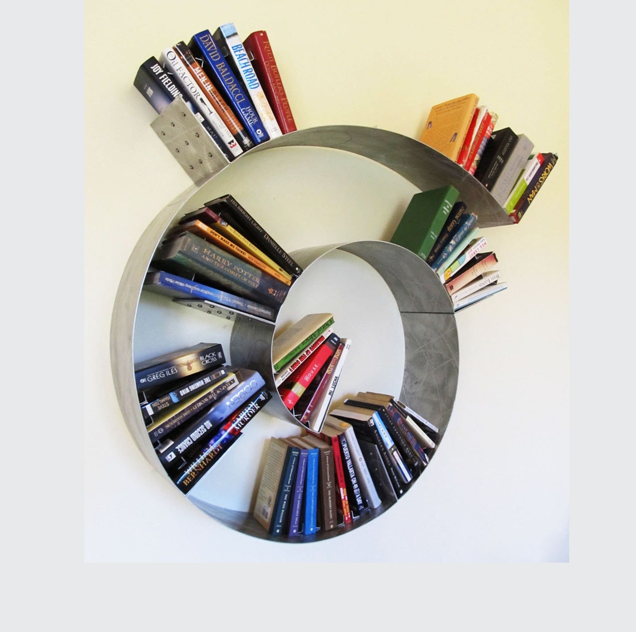 Spiral bookshelf deals