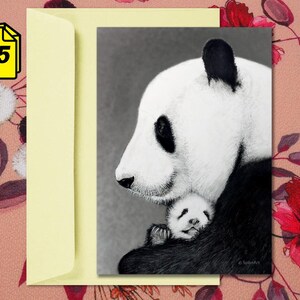 Carte A5 (2 volets) + enveloppe – Espèces vulnérables – Pandas