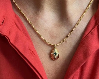 Collar con dijes dorados combinables, joyas con colgantes intercambiables