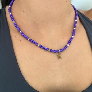 Zodiac Choker Necklace: Orange Beads, Gold Charm