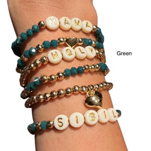 Personalized Name Beaded Bracelet: Custom Word Jewelry