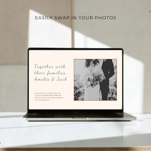 Responsive wedding planning tool featuring bold Canva design