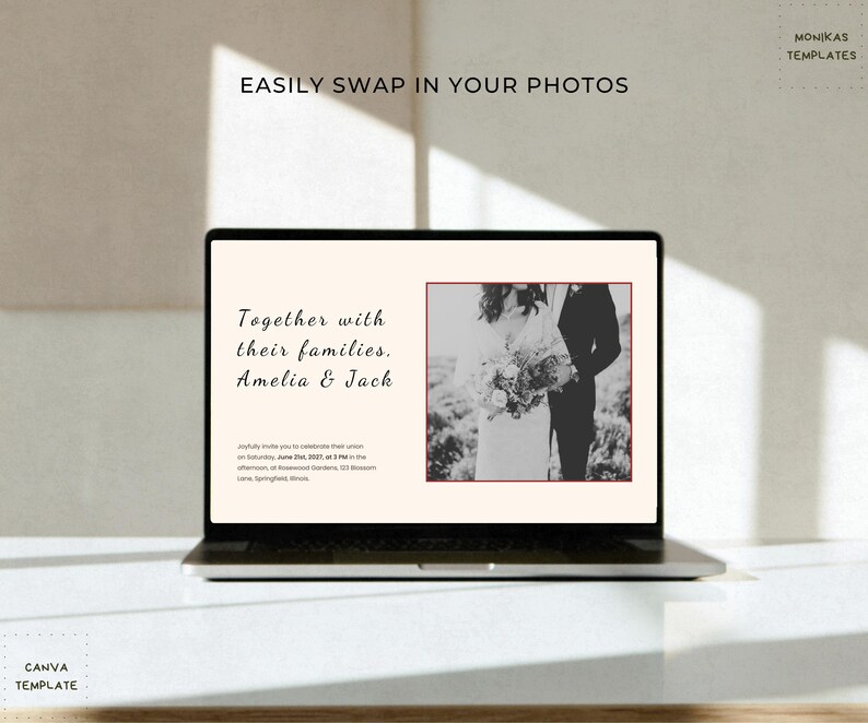 Responsive wedding planning tool featuring bold Canva design