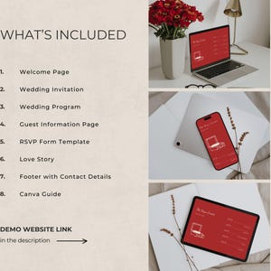 Vintage-inspired multi-page wedding website canva template