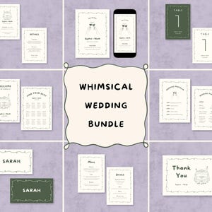 Whimsical Wedding Stationery Set: Rustic Boho Templates for Invitations and Decor - By MonikasTemplates