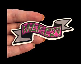 Maker Ribbon Sticker