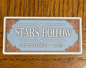 Stars Hollow Sign Sticker