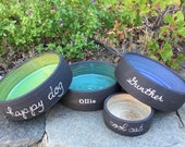 LARGE Dog Bowl, Custom, Dog Bowl, Ceramic Dog Bowl, Personalized, Large Breed, Pet Bowl, Food, Water, Pottery