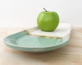 Serving Tray, Ceramic Tray, Oval Serving Platter, Stoneware Platter, Organic Form