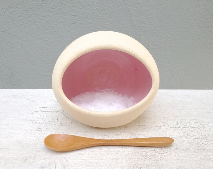 Pink Salt Pig Ceramic Salt Holder Handmade Pottery Ceramic Etsy