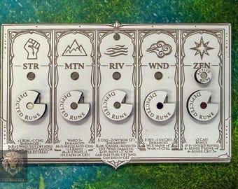 Lumineth Realm Lords Rune Tracker | Lasergegraveerd magnetisch wijzerplaatbord voor Age of Sigmar