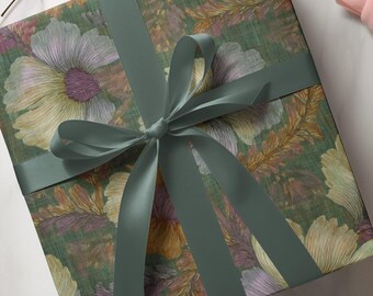 Artistic Floral Wrapping Paper: Eco-Friendly Gift Wrap