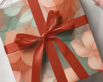Elegant Floral Wrapping Paper: Gift Wrap for Birthdays, Weddings, Holidays