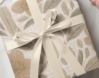 Elegant Floral Wrapping Paper: Glossy or Matte Finish, 90gsm Art Paper