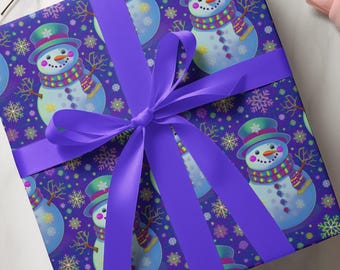 Festive Snowman Gift Wrap - Holiday Wrapping Paper