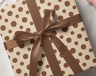 Polka Dot Wrapping Paper: Minimalist Gift Wrap, Reusable