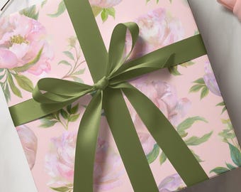 Floral Wrapping Paper: Elegant Gift Wrap for Birthdays, Weddings