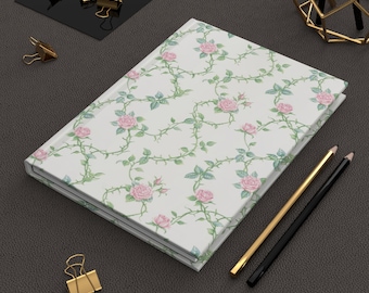 Floral Hardcover Journal: Vintage Rose Design, Elegant Writing Notebook