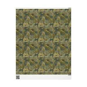 Papel de regalo floral: Papel de regalo de estilo vintage, papel artístico ecológico de 90 g/m². imagen 10