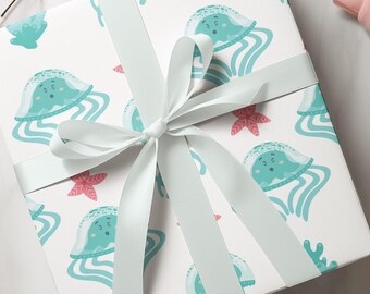Marine Life Wrapping Paper: Ocean Theme Gift Wrap