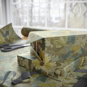 Papel de regalo floral: Papel de regalo de estilo vintage, papel artístico ecológico de 90 g/m². imagen 5