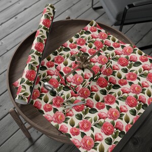 Floral Gift Wrap, Elegant Rose Wrapping Paper, 90gsm Art Paper image 7