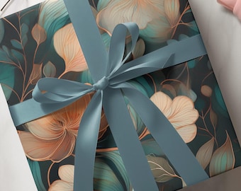 Blommigt presentpapper: Elegant presentpapper i vintagestil
