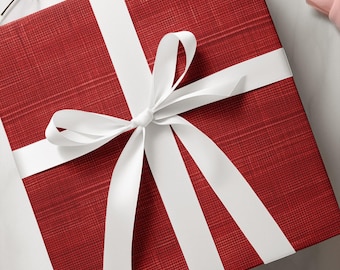 Elegant Red Textured Print Wrapping Paper: Fine Art 90gsm