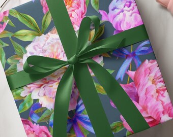 Floral Wrapping Paper: Elegant Gift Wrap for Birthdays, Weddings
