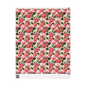 Floral Gift Wrap, Elegant Rose Wrapping Paper, 90gsm Art Paper image 10