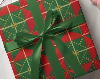 Festive Plaid Gift Wrap - Christmas Holiday Wrapping Paper