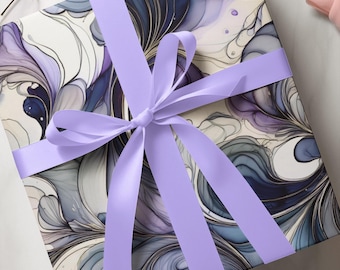 Elegant Abstract Wrapping Paper Roll: 90gsm Fine Art Paper