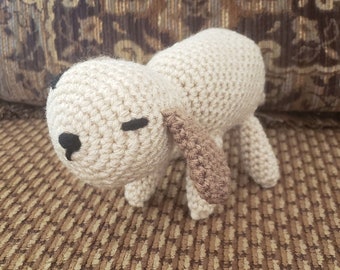 Puppy Dog Stuffed Animal / Tan/ Crochet Doll / Amigurumi Toy/ Handmade Toys/ Gift For Kids/Birthday/Baby Shower/Dog Lover