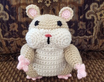 Hamster Crochet Stuffed Animal /Amigurumi Toy Hamsters/ Handmade Toys/ Gift For Kids/ Birthday/Baby Shower/ Rodent Lovers