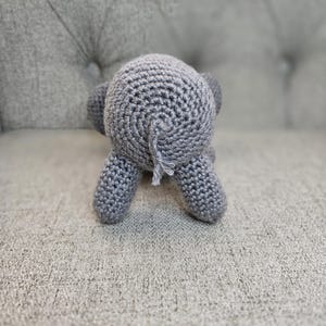 Crochet Elephant Stuffed Animal: Handmade Amigurumi Toy, 9-inch (Long) immagine 5