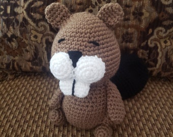 Crochet Beaver Stuffed Animal / Beavers/ Crochet Doll / Amigurumi Toy/  Yarn Animals/Handmade Toys/ Gift For Kids