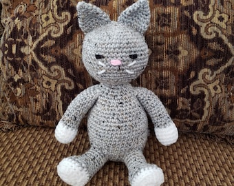 Crochet Kitty Cat Stuffed Animal / Cats/ Crochet Doll / Amigurumi Toy/ Handmade Toys/ Gift For Kids/ Plushie