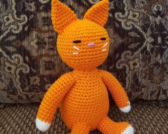 Kitty Cat Stuffed Animal / Cats/ Crochet Doll / Amigurumi Toy/ Handmade Toys/ Gift For Kids/Birthday/Baby Shower/Cat Lover