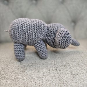 Crochet Elephant Stuffed Animal: Handmade Amigurumi Toy, 9-inch (Long) immagine 4