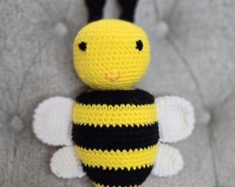 Bumble Bee: Handmade Crochet Amigurumi Stuffed Animal Toy, 11-inch