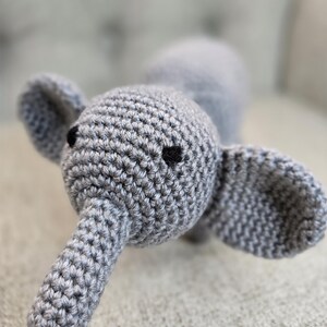 Crochet Elephant Stuffed Animal: Handmade Amigurumi Toy, 9-inch (Long) immagine 7