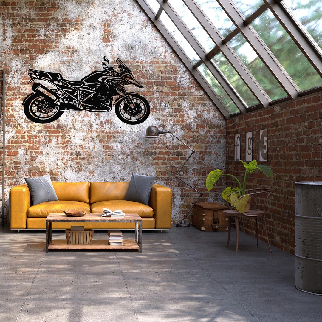BMW Motorcycle Silhouette Wall Decor, Harley Gifts, Christmas Gift ...