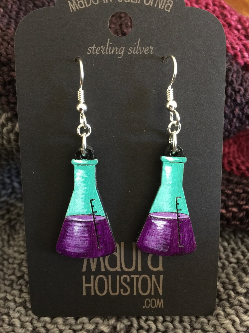 Erlenmeyer Flask Earrings Etsy