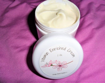Vitamin Enriched Facial Cream with five vitamins for all skin types and formulated for mature skin.