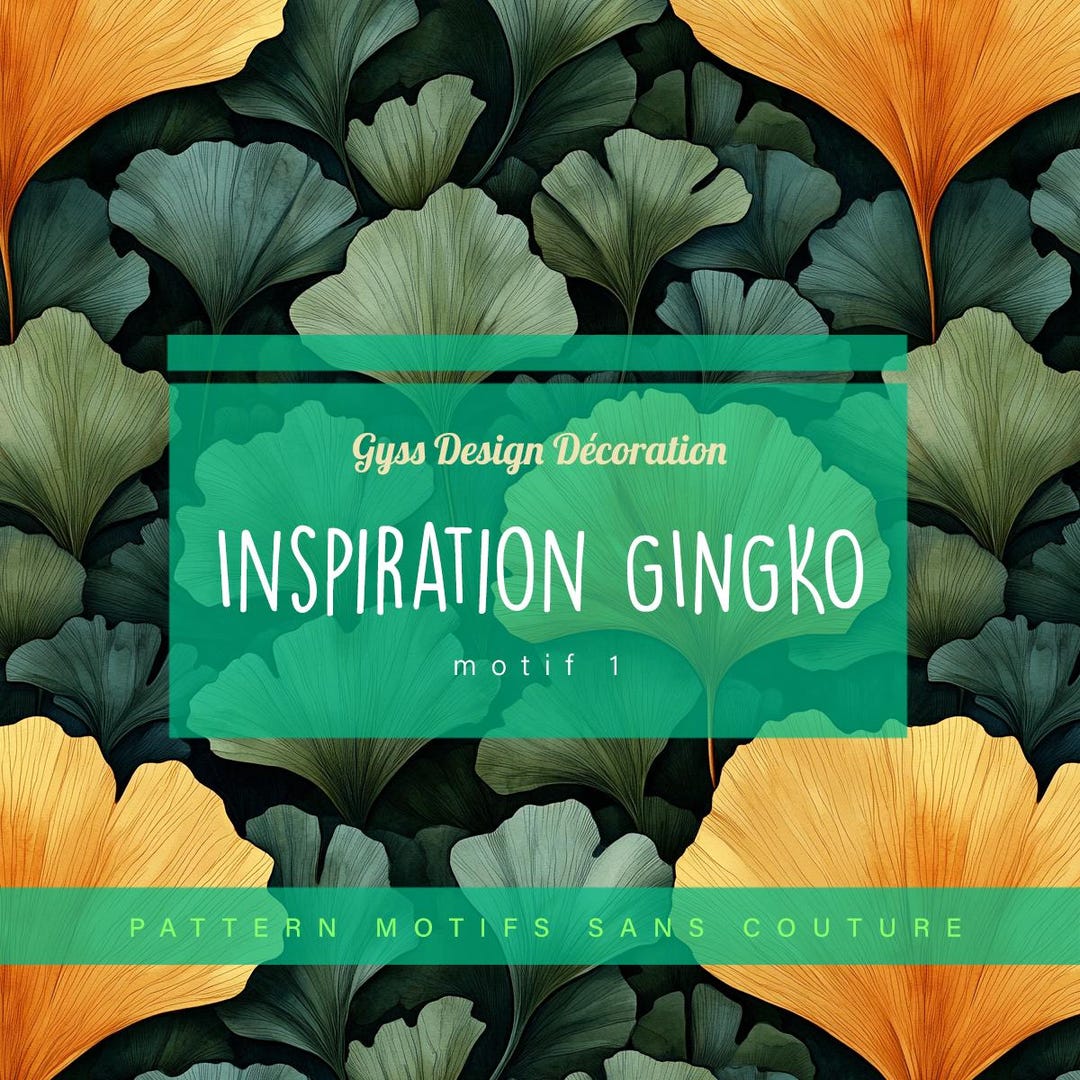 Gingko, Seamless Image, Pattern, Gingko Leaves Design - Etsy