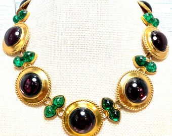 Collar de archivo de Ben-Amun de inspiración bizantina, RARO, de la década de 1980